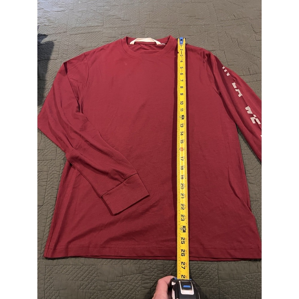 Fred Segal Long Sleeve Shirt Red Large NWT Msrp $98 "In LA We Trust.".